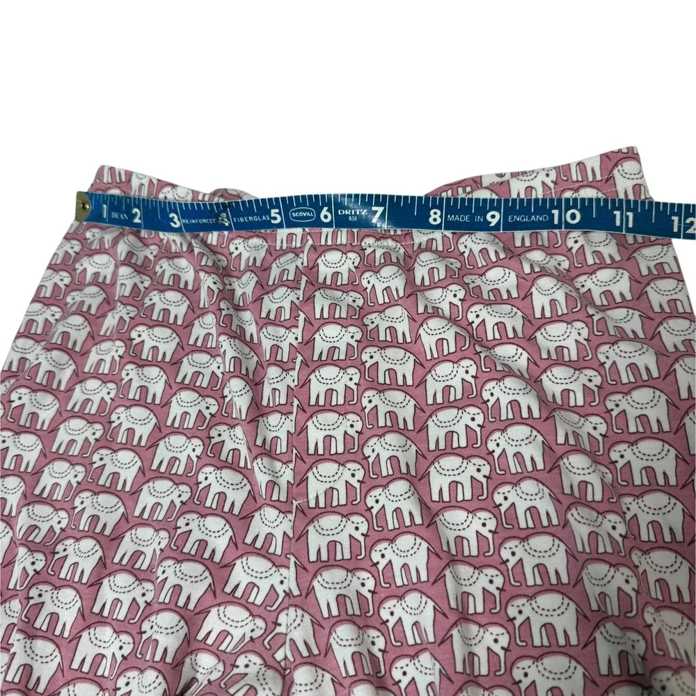 Roller Rabbit Elephant Pajama Set Kids Size 12 Pink Pima Cotton Made Peru PJ